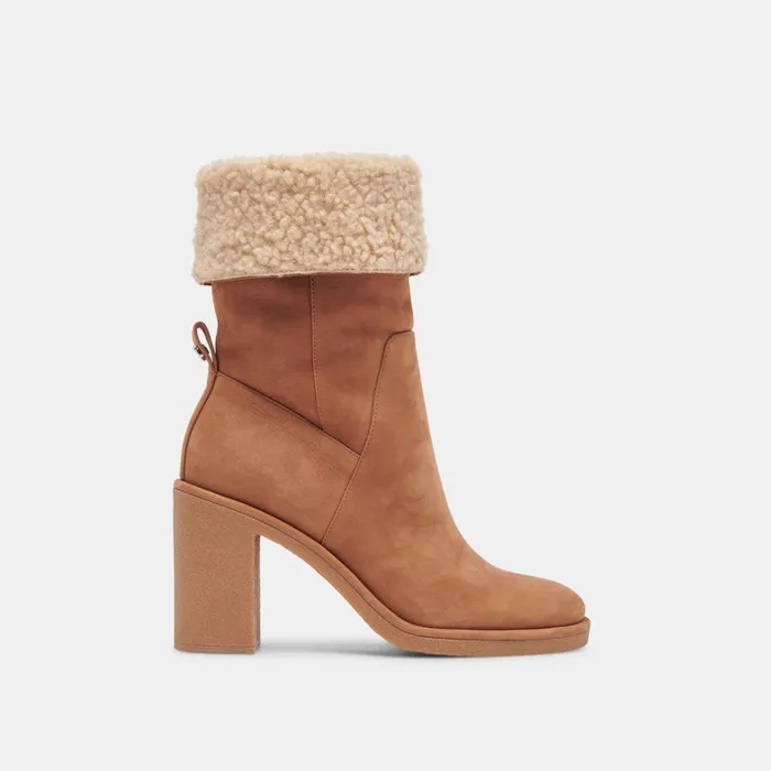 Boots and Booties Women Dolce Vita Caddie Plush Boots Praline Nubuck