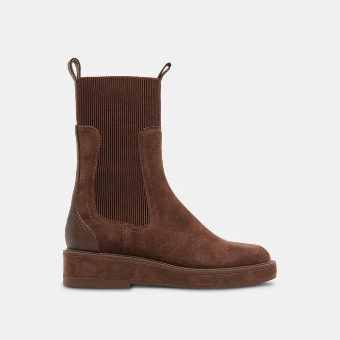 Boots and Booties Women Dolce Vita Elyse H2O Wide Boots Cocoa Suede
