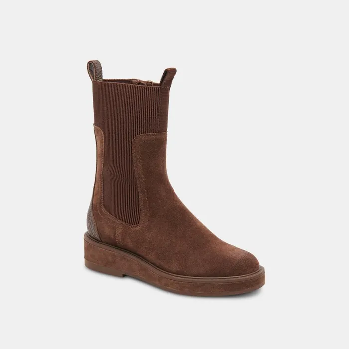 Boots and Booties Women Dolce Vita Elyse H2O Wide Boots Cocoa Suede