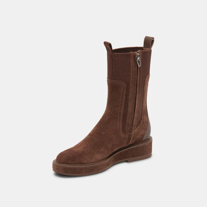 Boots and Booties Women Dolce Vita Elyse H2O Wide Boots Cocoa Suede