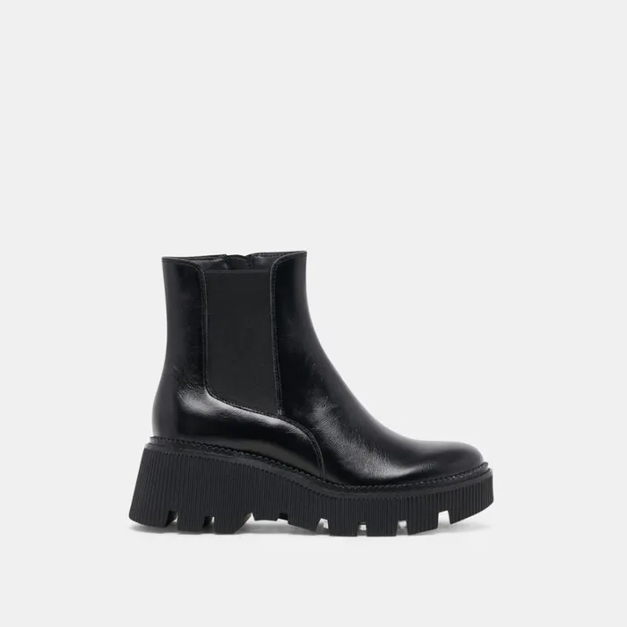 Boots and Booties Women Dolce Vita Emmet H2O Boots Midnight Crinkle Patent