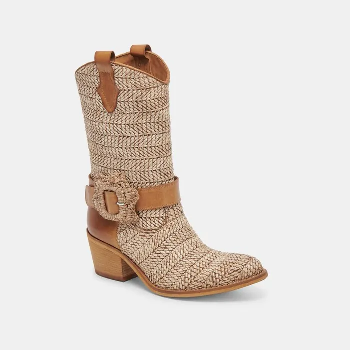 Boots and Booties Women Dolce Vita Hoss Boots Brown Multi Raffia