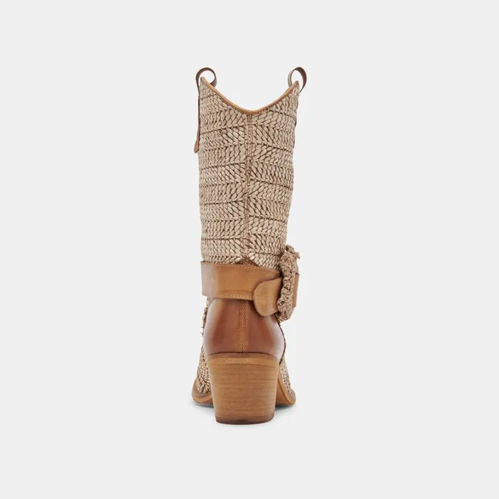 Boots and Booties Women Dolce Vita Hoss Boots Brown Multi Raffia