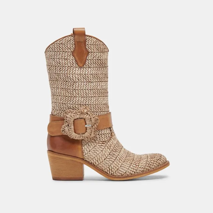 Boots and Booties Women Dolce Vita Hoss Boots Brown Multi Raffia