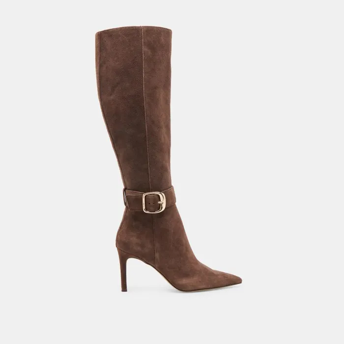 Boots and Booties Women Dolce Vita Kinzy Boots Dk Brown Suede