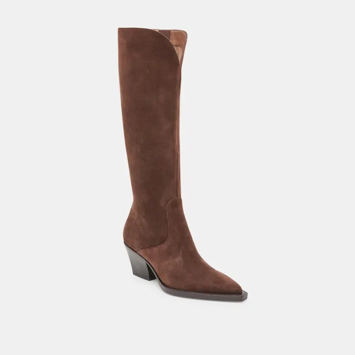 Boots and Booties Women Dolce Vita Raj Boots Dk Brown Suede