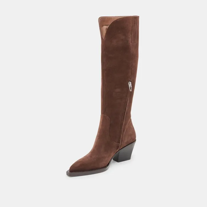 Boots and Booties Women Dolce Vita Raj Boots Dk Brown Suede