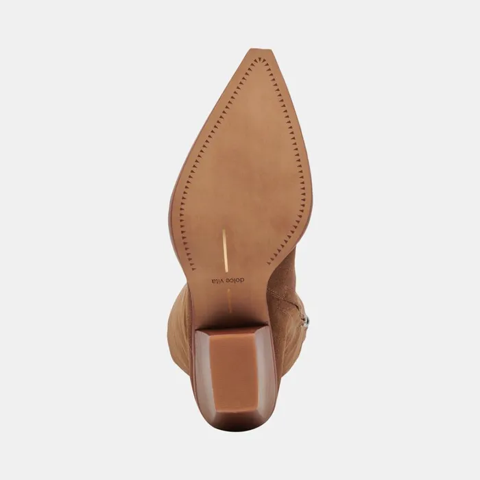 Boots and Booties Women Dolce Vita Raj Extra Wide Calf Boots Brown Suede
