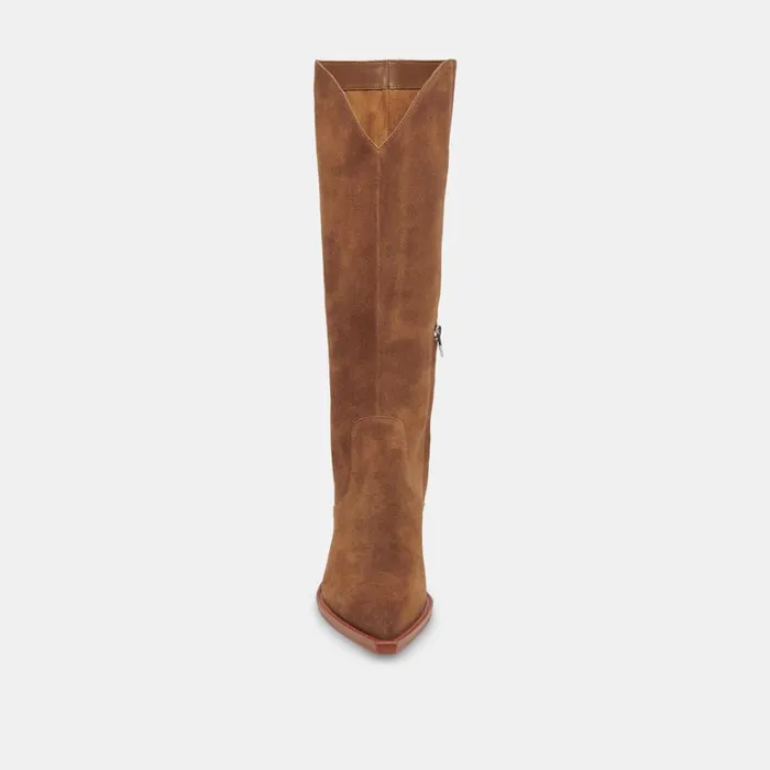 Boots and Booties Women Dolce Vita Raj Extra Wide Calf Boots Brown Suede