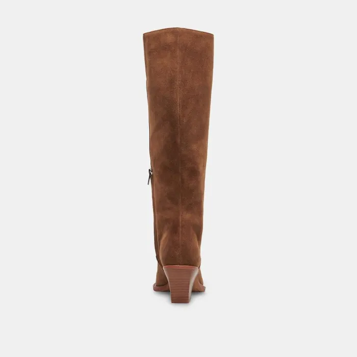 Boots and Booties Women Dolce Vita Raj Extra Wide Calf Boots Brown Suede