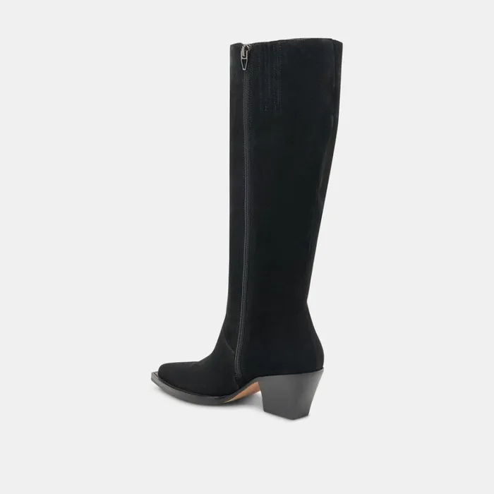 Boots and Booties Women Dolce Vita Raj Extra Wide Calf Boots Onyx Suede