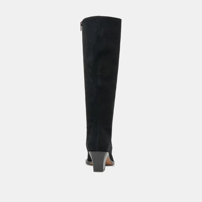 Boots and Booties Women Dolce Vita Raj Extra Wide Calf Boots Onyx Suede