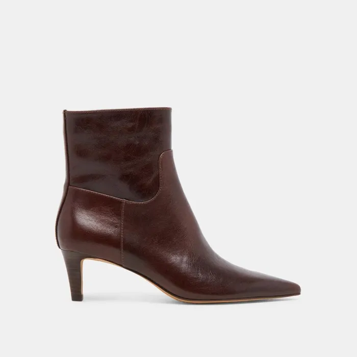 Boots and Booties Women Dolce Vita Sondra Booties Mahogany Leather