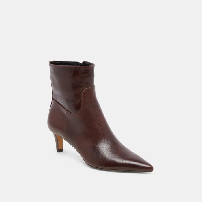 Boots and Booties Women Dolce Vita Sondra Booties Mahogany Leather