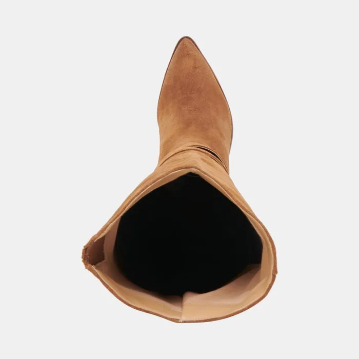 Boots and Booties Women Dolce Vita Tyrone Wide Calf Boots Brown Suede