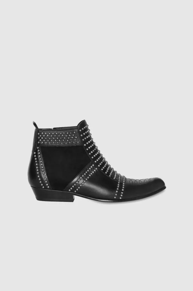Boots Women ANINE BING Charlie Boots 8211 Silver Studs