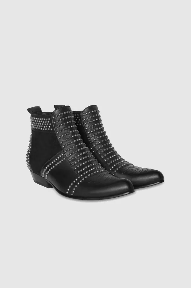Boots Women ANINE BING Charlie Boots 8211 Silver Studs