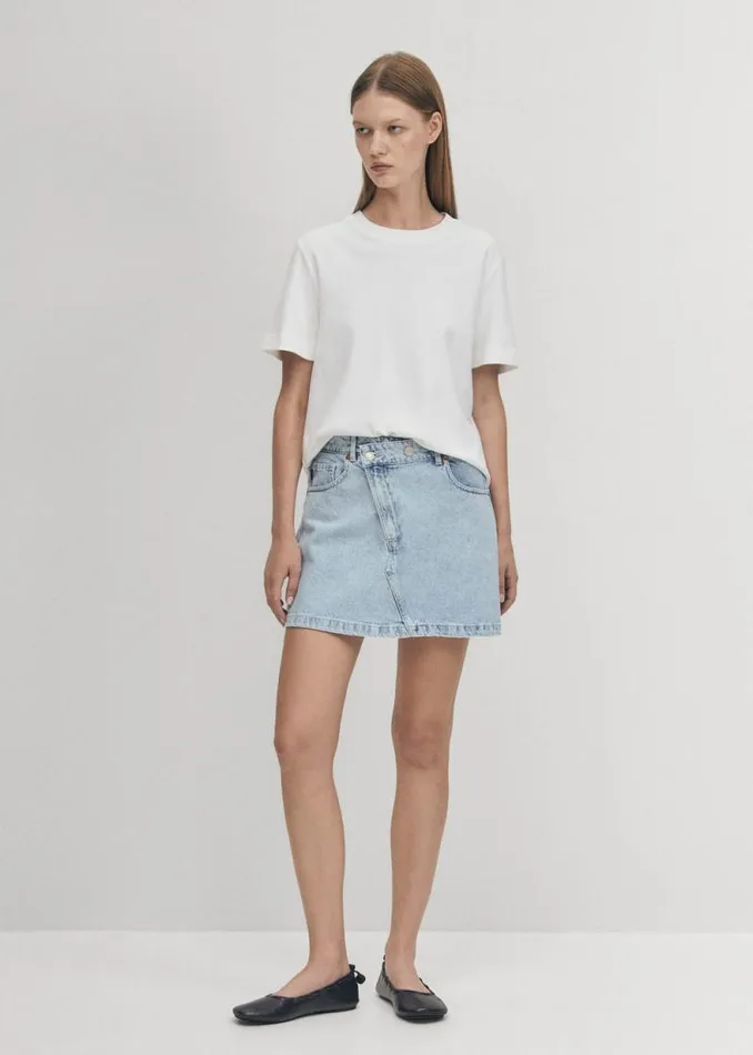 Boston Blue Denim Skirt Women ALOHAS Skirts