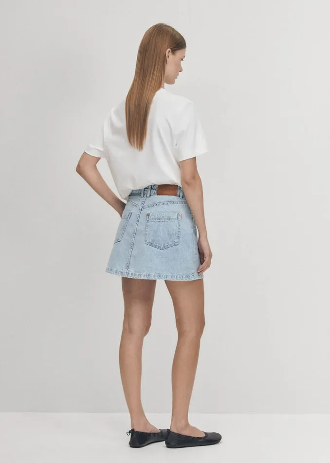 Boston Blue Denim Skirt Women ALOHAS Skirts