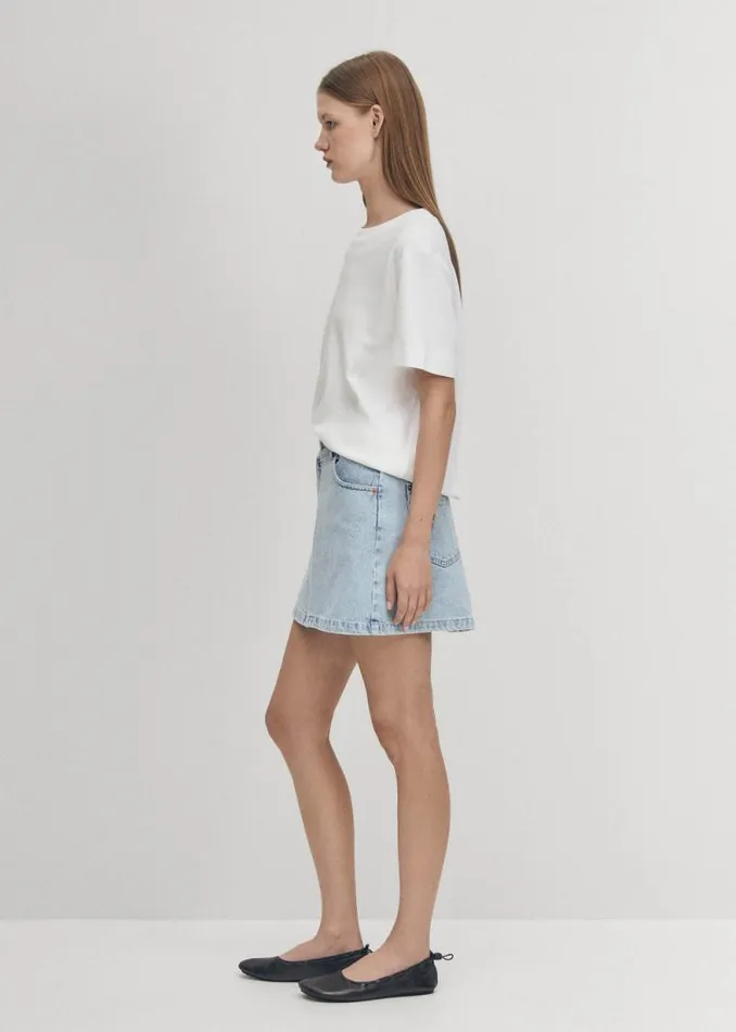 Boston Blue Denim Skirt Women ALOHAS Skirts