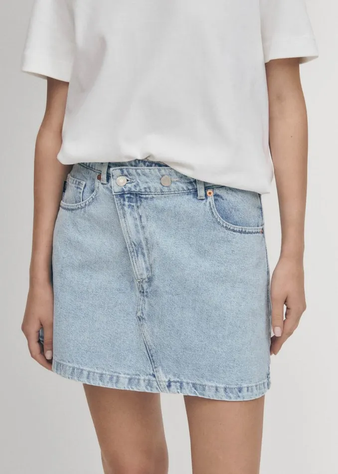 Boston Blue Denim Skirt Women ALOHAS Skirts