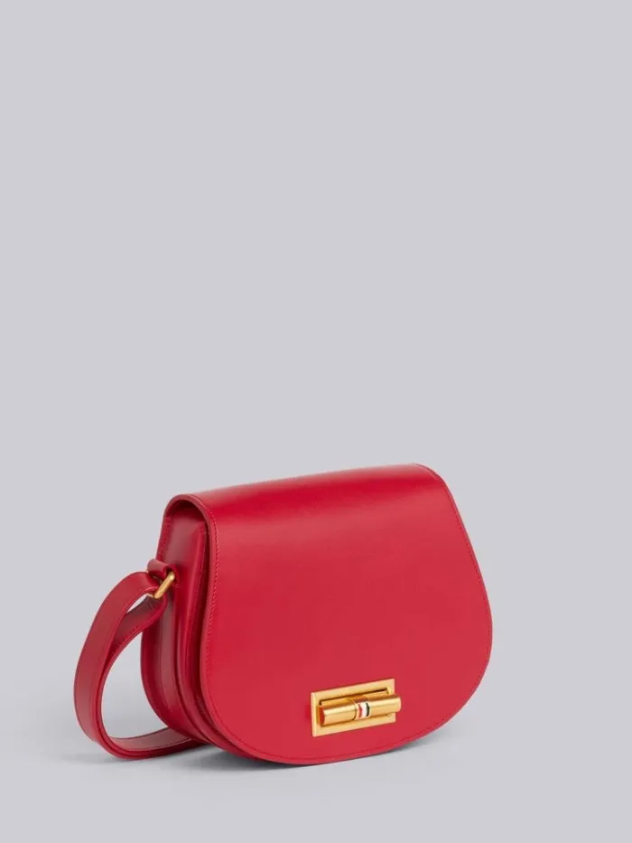 Box Calfskin Enamel Lock Small Shoulder Bag Red Women Thom Browne Crossbody Bags Box Calfskin Enamel Lock Small Shoulder Bag Red Women Thom Browne Crossbody Bags