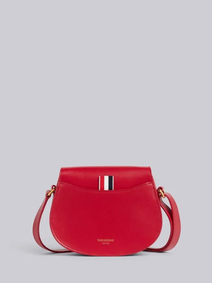 Box Calfskin Enamel Lock Small Shoulder Bag Red Women Thom Browne Crossbody Bags Box Calfskin Enamel Lock Small Shoulder Bag Red Women Thom Browne Crossbody Bags