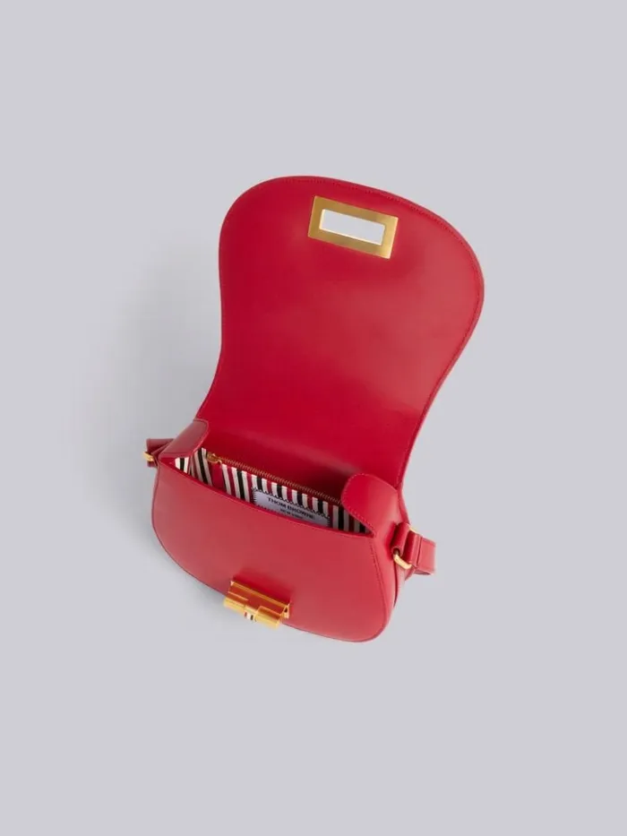 Box Calfskin Enamel Lock Small Shoulder Bag Red Women Thom Browne Crossbody Bags Box Calfskin Enamel Lock Small Shoulder Bag Red Women Thom Browne Crossbody Bags