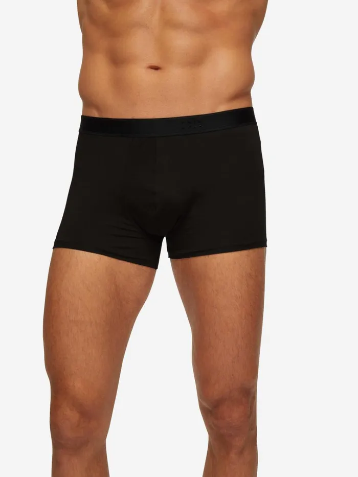 Boxer Briefs Men Derek Rose Boxer Briefs Jack Pima Cotton Stretch Black