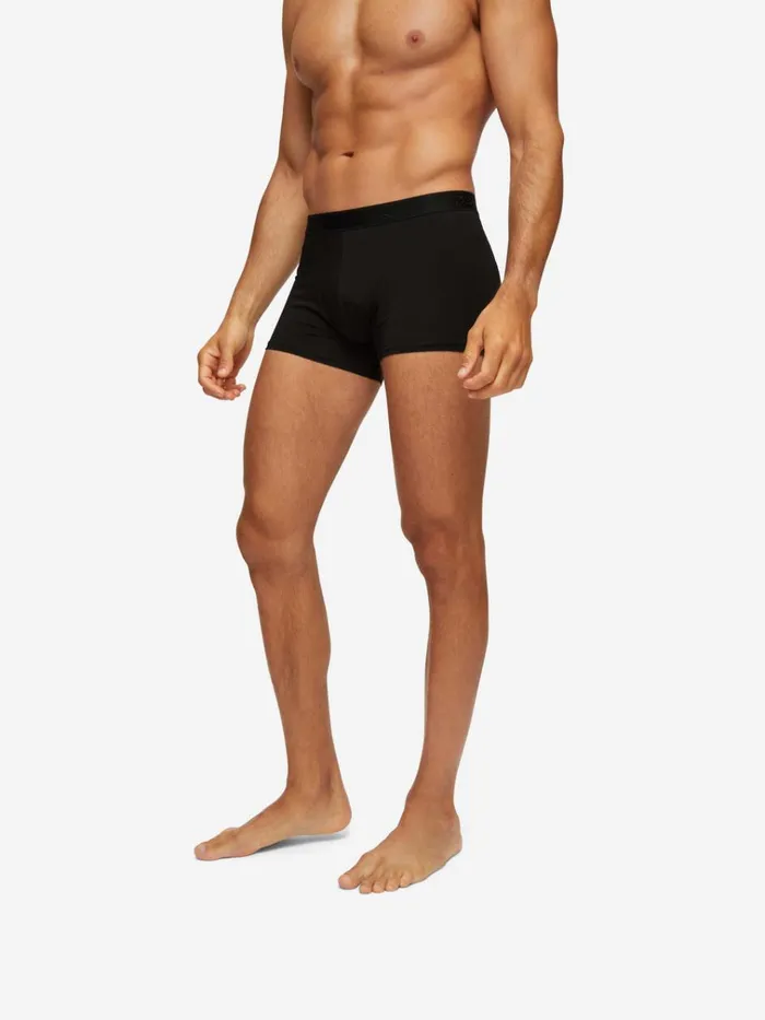 Boxer Briefs Men Derek Rose Boxer Briefs Jack Pima Cotton Stretch Black