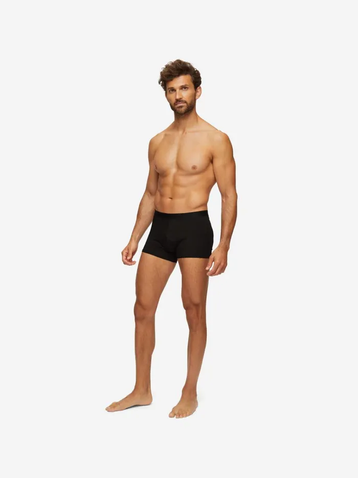 Boxer Briefs Men Derek Rose Boxer Briefs Jack Pima Cotton Stretch Black
