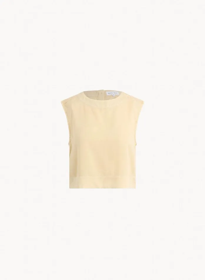 Boxy Button Back Top 8211 Summer Khaki Women Bella Dahl Sleeveless