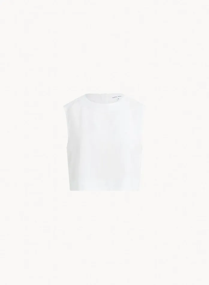Boxy Button Back Top 8211 White Women Bella Dahl Sleeveless