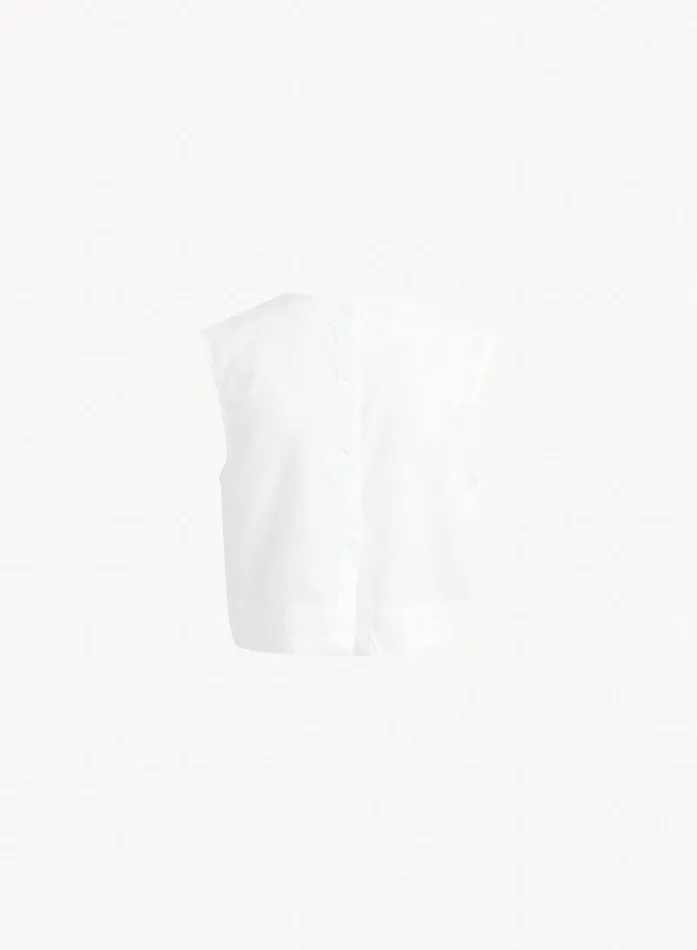 Boxy Button Back Top 8211 White Women Bella Dahl Sleeveless Boxy Button Back Top 8211 White Women Bella Dahl Sleeveless