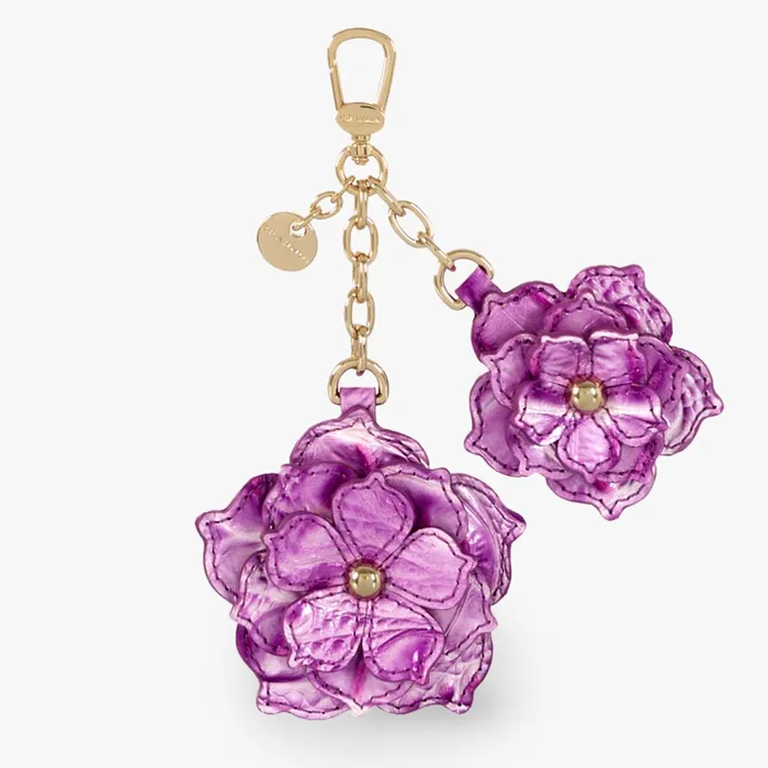 Brahmin Clip Ons and Keychains Flower Duo Lilac Essence 8211 Women
