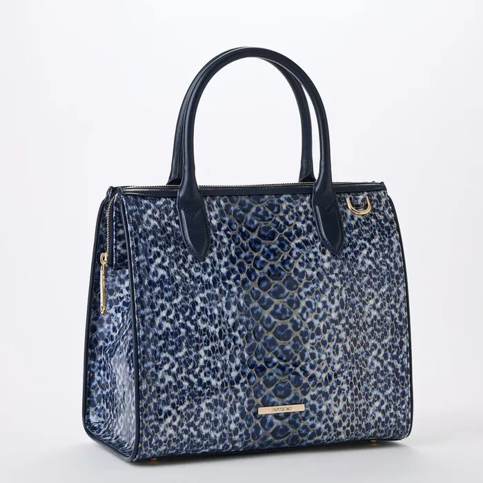 Brahmin Satchels Caroline Navy Meadowport 8211 Women Brahmin Satchels Caroline Navy Meadowport 8211 Women