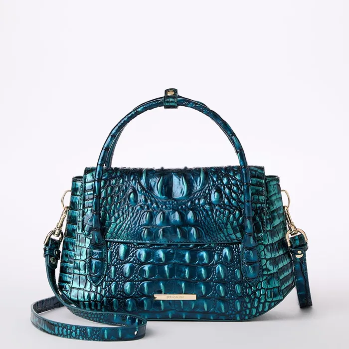 Brahmin Satchels Estelle Blue Patina 8211 Women Brahmin Satchels Estelle Blue Patina 8211 Women