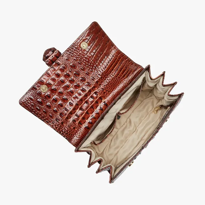 Brahmin Satchels Hallie Pecan Melbourne 8211 Women Brahmin Satchels Hallie Pecan Melbourne 8211 Women