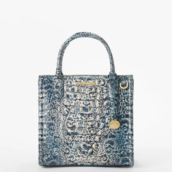 Brahmin Satchels Small Caroline Blue Filigree 8211 Women