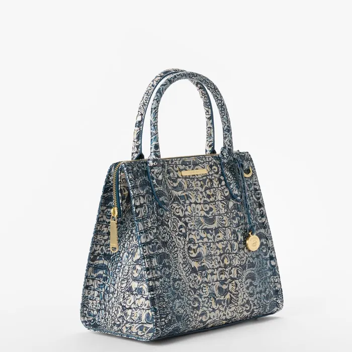 Brahmin Satchels Small Caroline Blue Filigree 8211 Women Brahmin Satchels Small Caroline Blue Filigree 8211 Women
