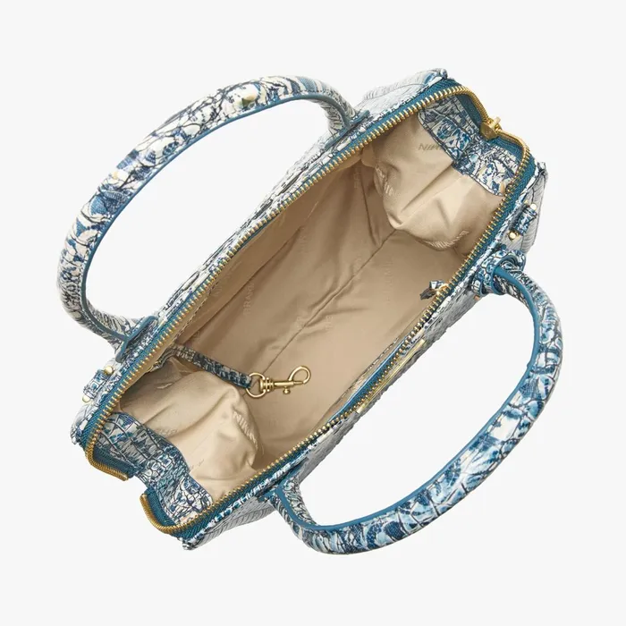 Brahmin Satchels Small Caroline Blue Filigree 8211 Women Brahmin Satchels Small Caroline Blue Filigree 8211 Women