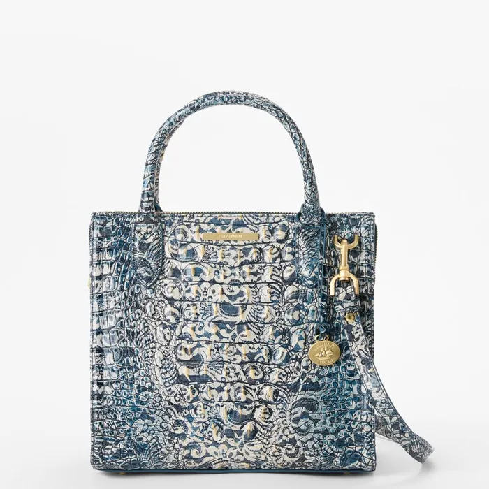 Brahmin Satchels Small Caroline Blue Filigree 8211 Women Brahmin Satchels Small Caroline Blue Filigree 8211 Women