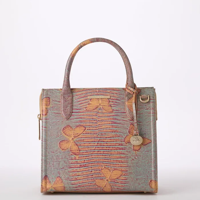 Brahmin Satchels Small Caroline Mandarin Orange Heatwave 8211 Women
