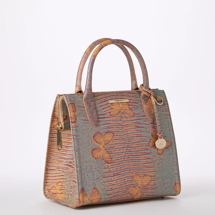 Brahmin Satchels Small Caroline Mandarin Orange Heatwave 8211 Women Brahmin Satchels Small Caroline Mandarin Orange Heatwave 8211 Women