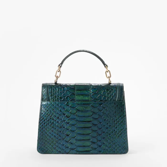 Brahmin Satchels Small Hallie Evergreen Kalopsia 8211 Women Brahmin Satchels Small Hallie Evergreen Kalopsia 8211 Women