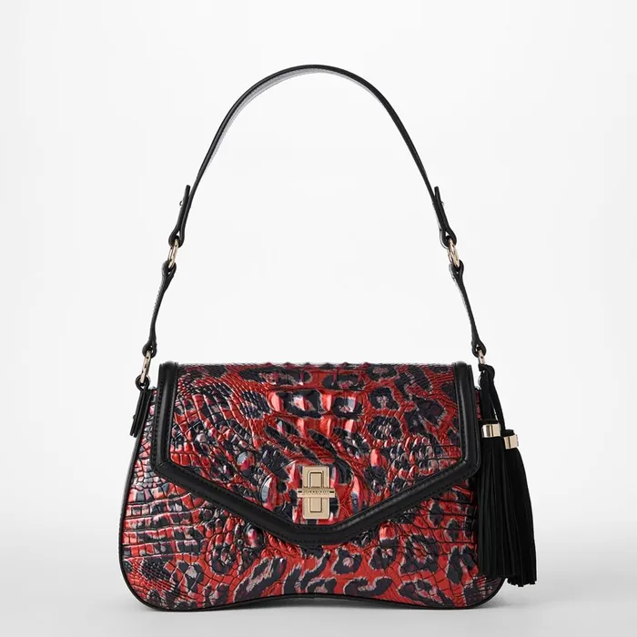 Brahmin Shoulder Bags Nerida Red Leopardess 8211 Women