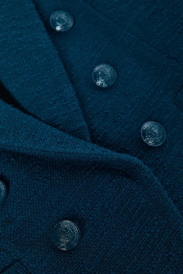 Brooke OpenFront Blazer Deep Tealrococo Women L039Agence Blazers and Jackets Brooke OpenFront Blazer Deep Tealrococo Women L039Agence Blazers and Jackets