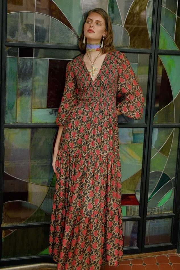 Brooke Rennie Rose Navy Women RIXO Dresses