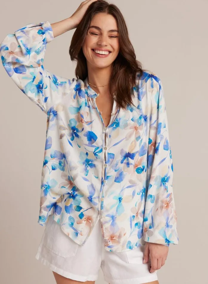 Button Loop Front Shirt 8211 Malibu Floral Print Women Bella Dahl Button Down Button Loop Front Shirt 8211 Malibu Floral Print Women Bella Dahl Button Down