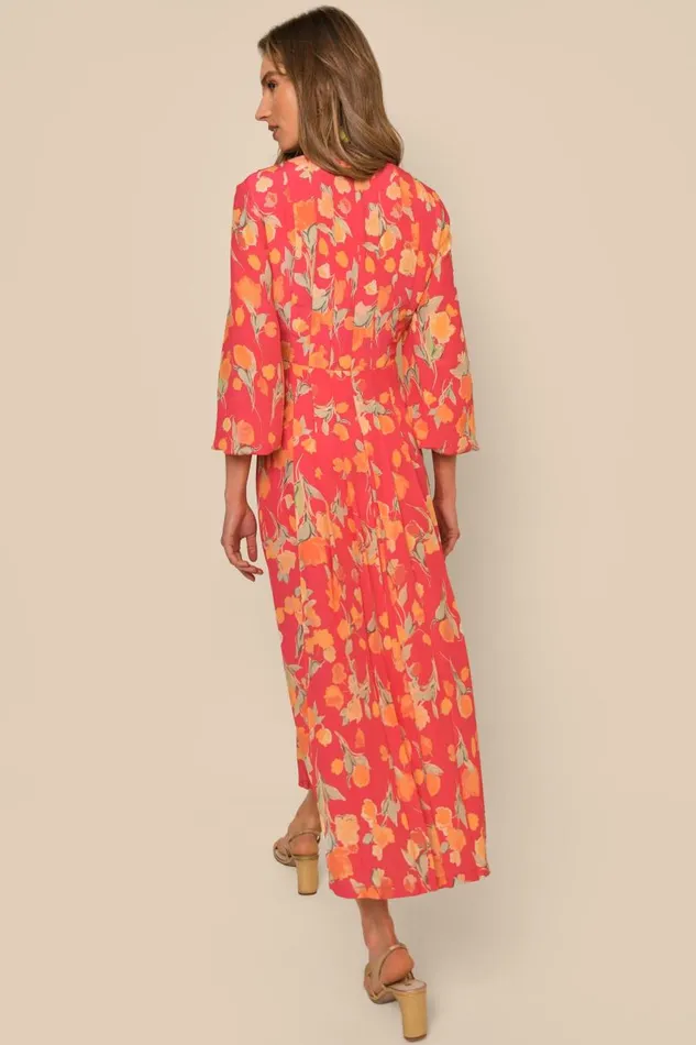 Camellia Fontainhas Floral Coral Women RIXO Dresses Camellia Fontainhas Floral Coral Women RIXO Dresses